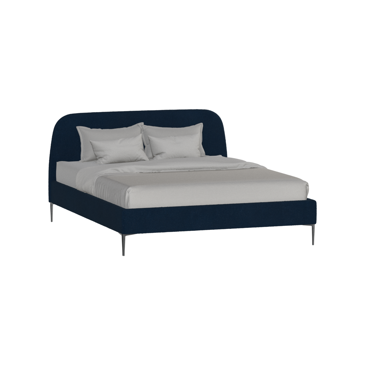 Anna Upholstered Bed with Vertical Headboard Detailing