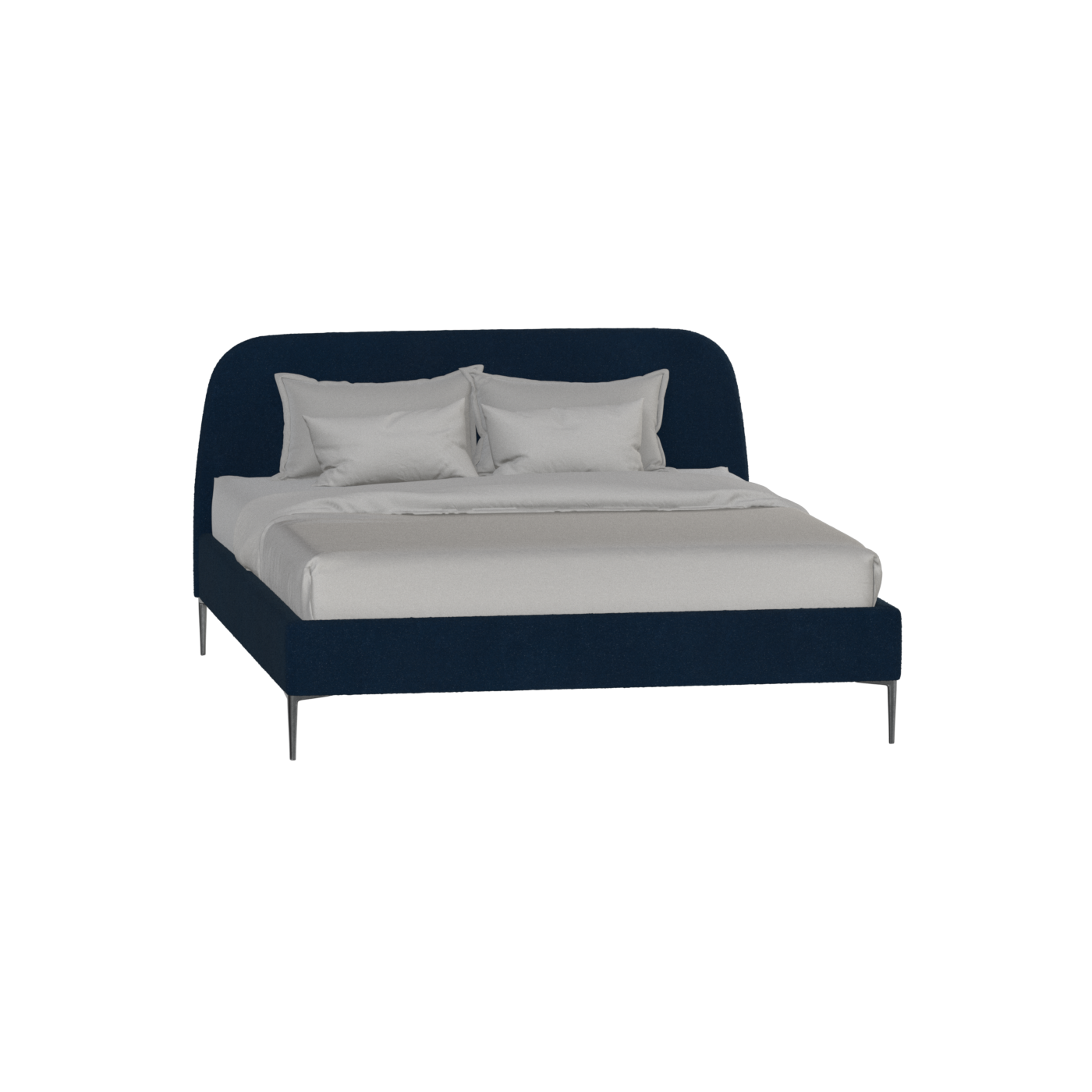 Anna Upholstered Bed with Vertical Headboard Detailing