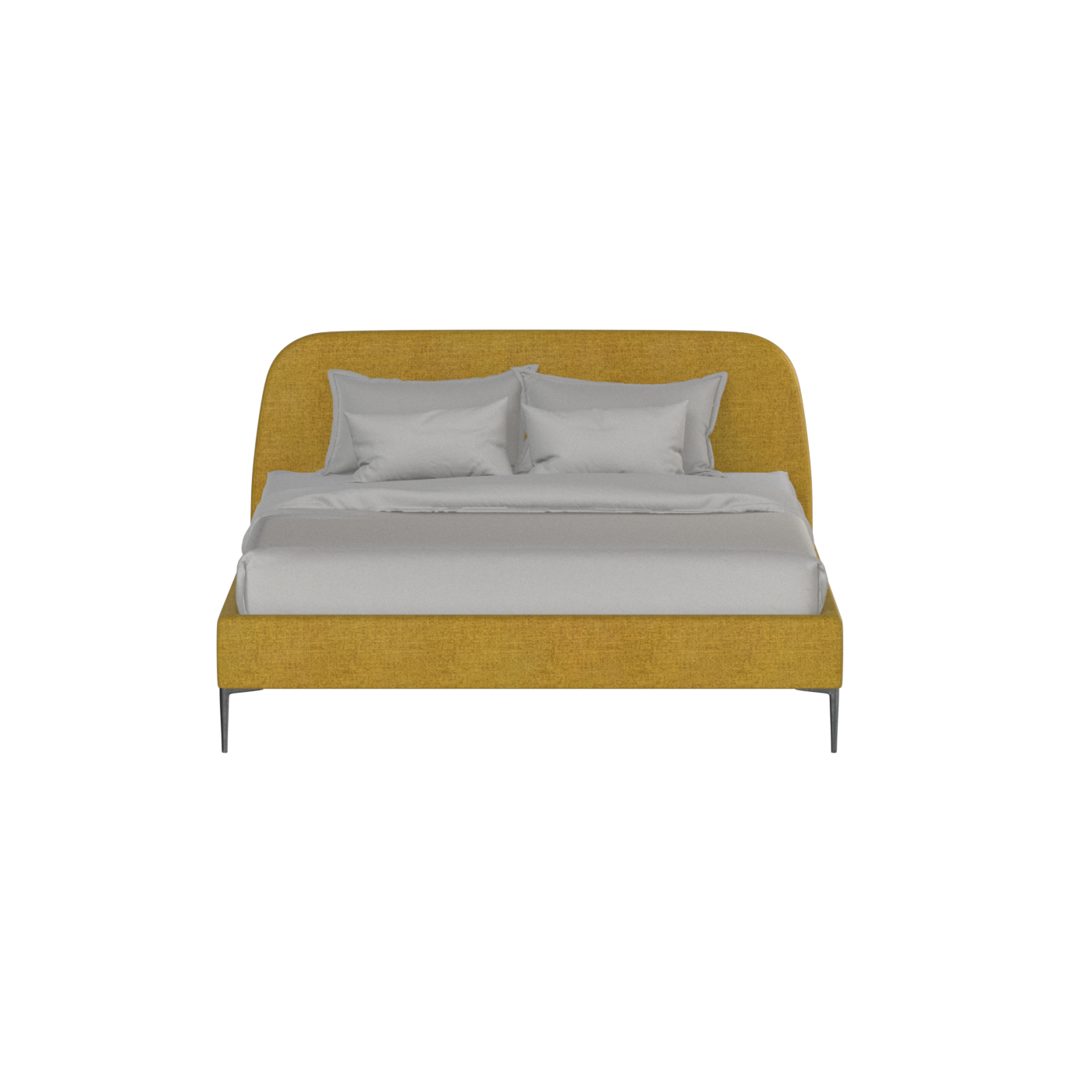 Anna Upholstered Bed with Vertical Headboard Detailing