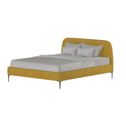 Anna Upholstered Bed with Vertical Headboard Detailing