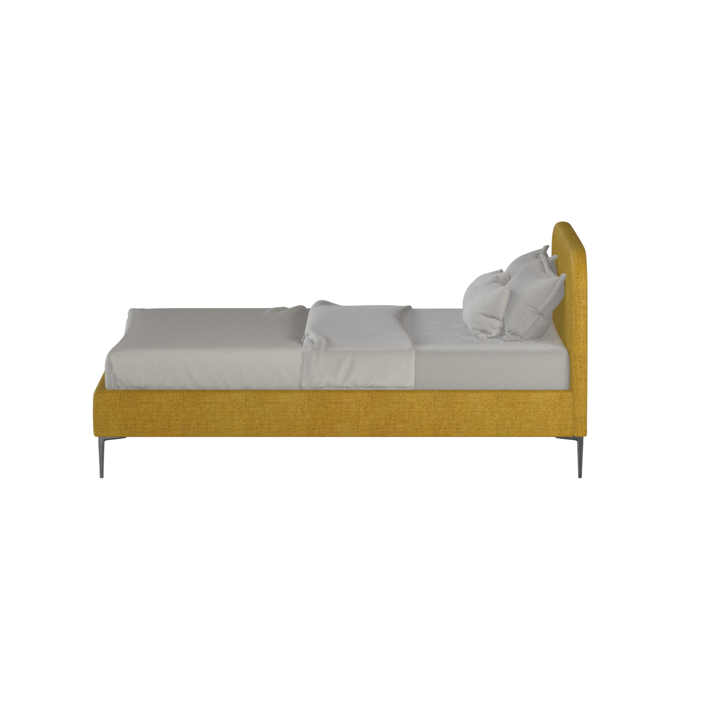 Anna Upholstered Bed with Vertical Headboard Detailing