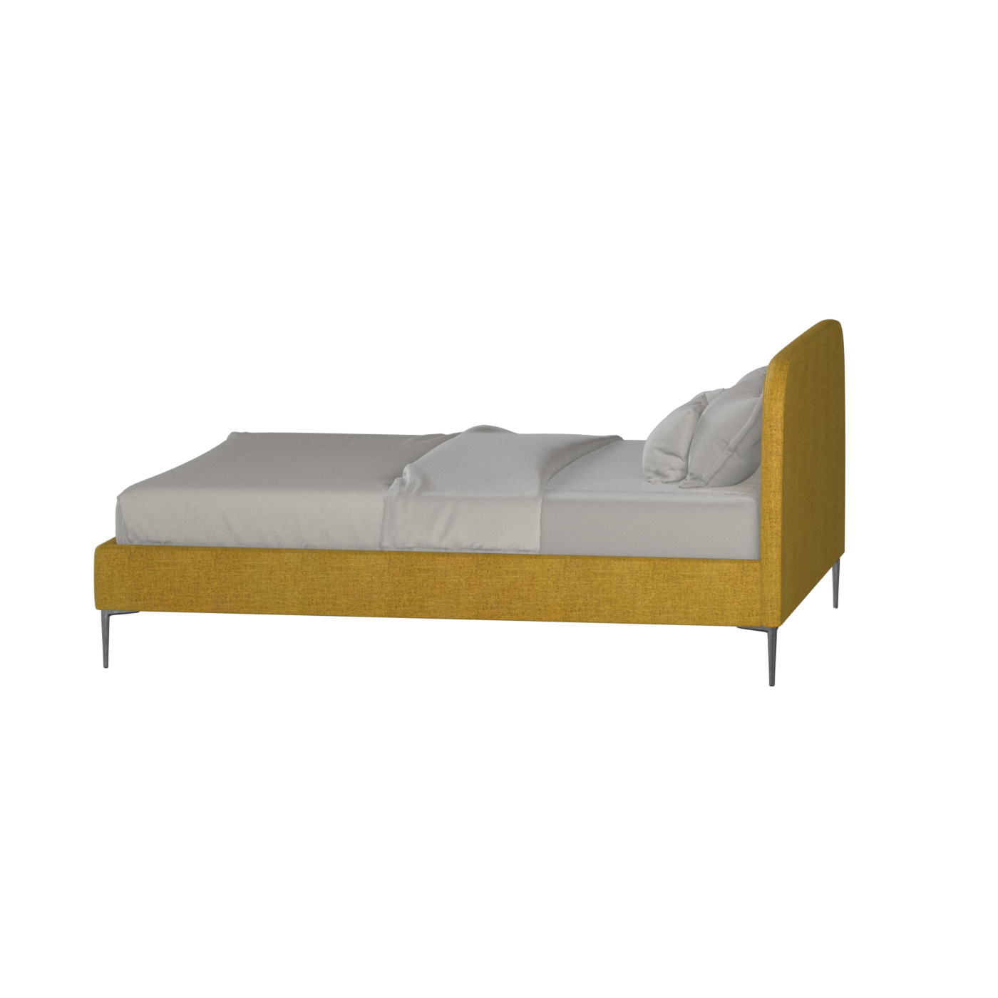 Anna Upholstered Bed with Vertical Headboard Detailing