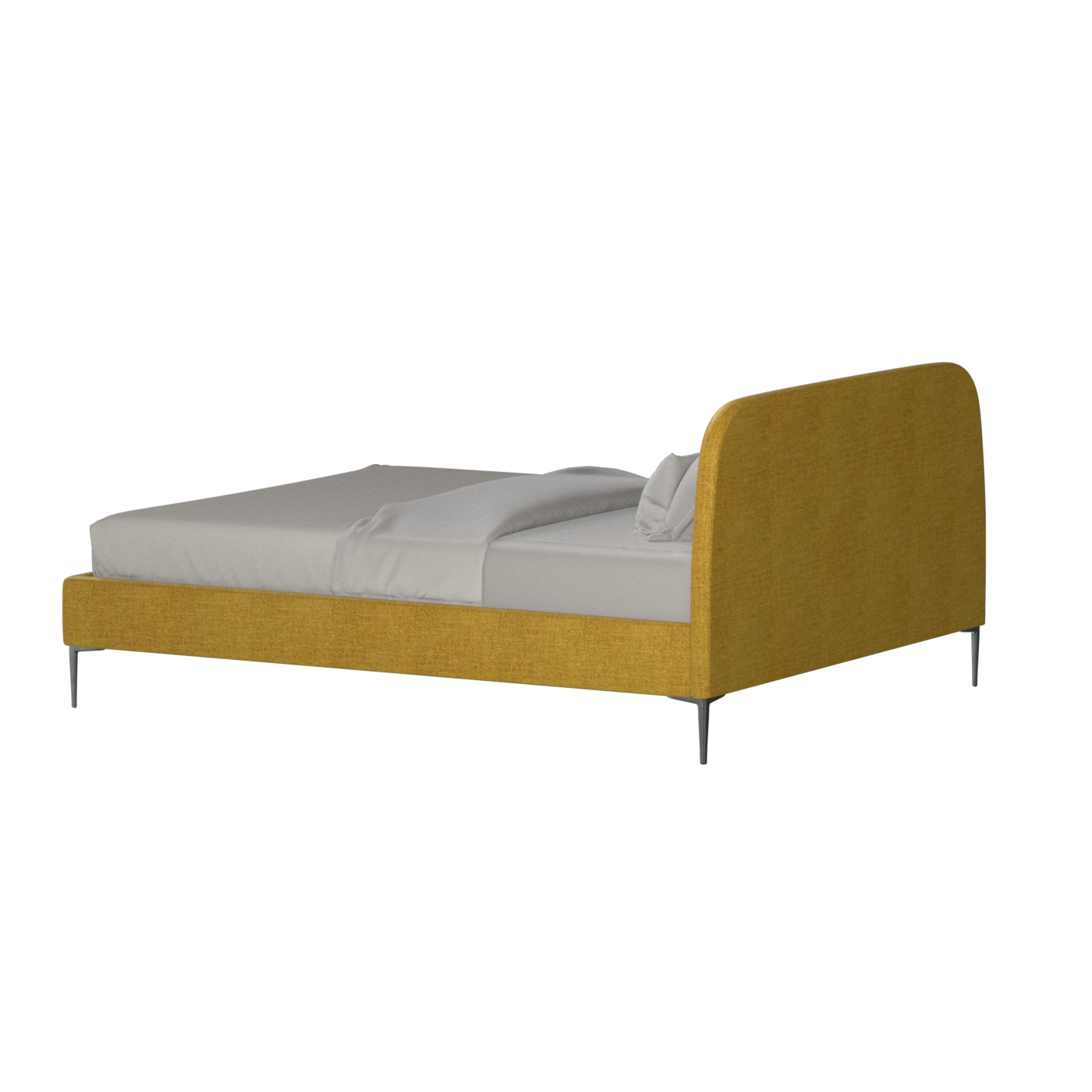 Anna Upholstered Bed with Vertical Headboard Detailing