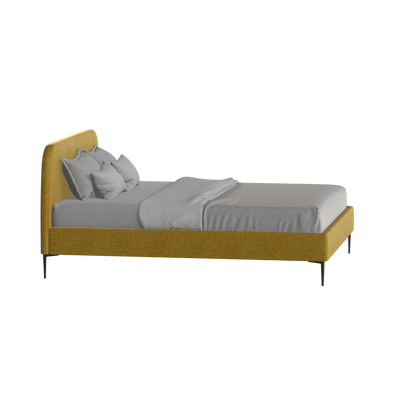 Anna Upholstered Bed with Vertical Headboard Detailing