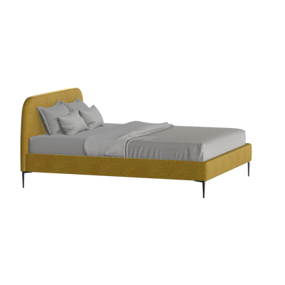 Anna Upholstered Bed with Vertical Headboard Detailing