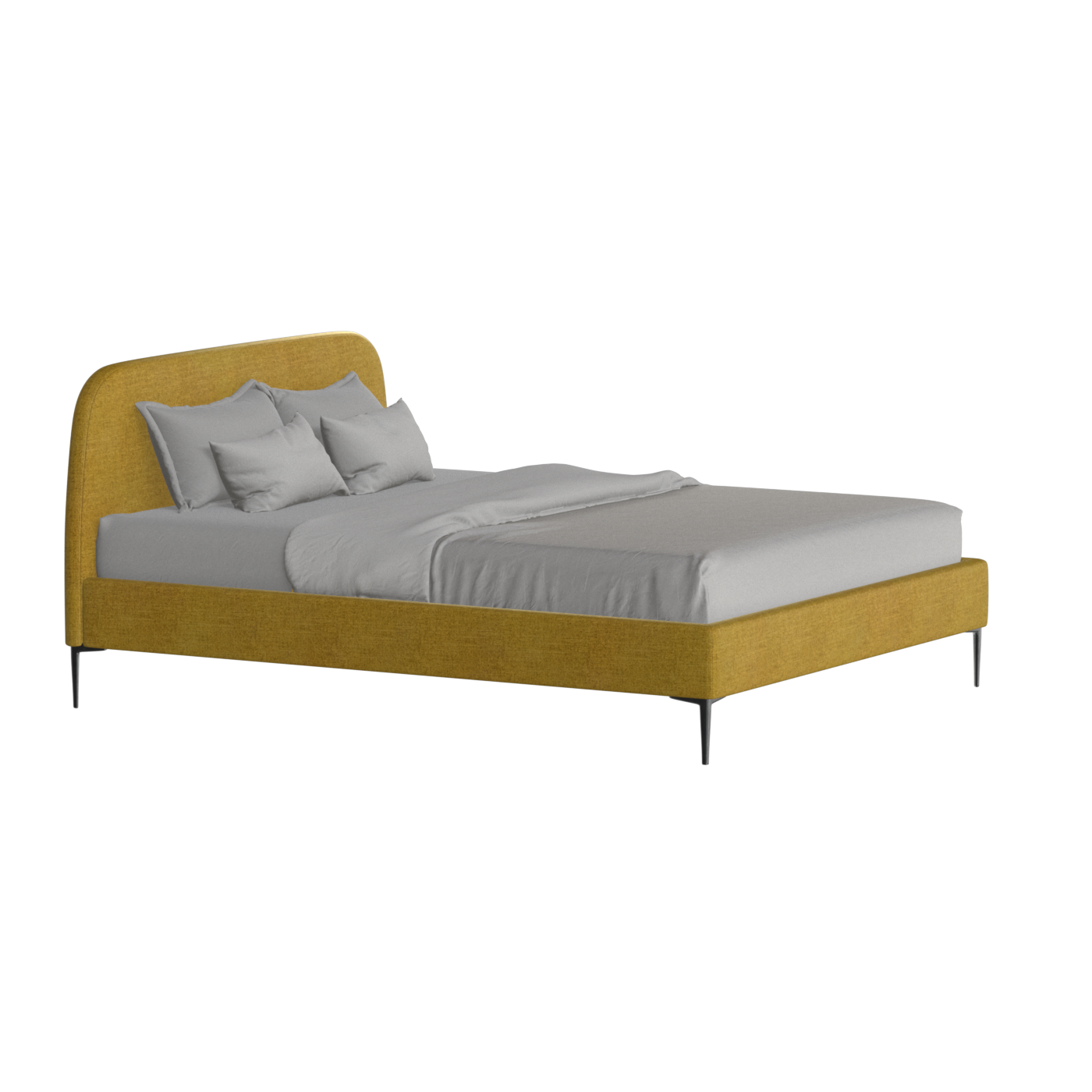 Anna Upholstered Bed with Vertical Headboard Detailing