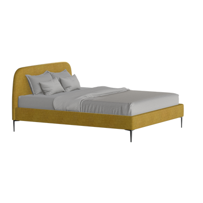 Anna Upholstered Bed with Vertical Headboard Detailing