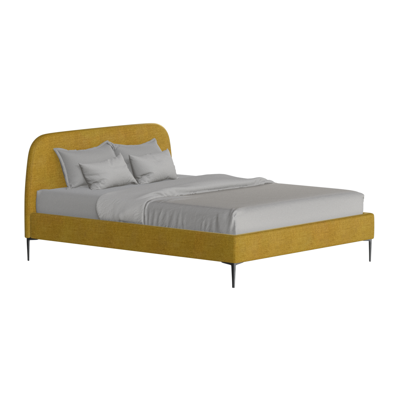 Anna Upholstered Bed with Vertical Headboard Detailing