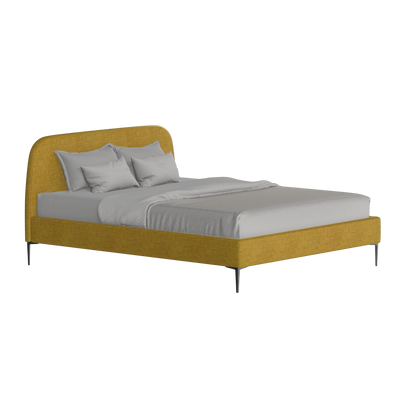 Anna Upholstered Bed with Vertical Headboard Detailing