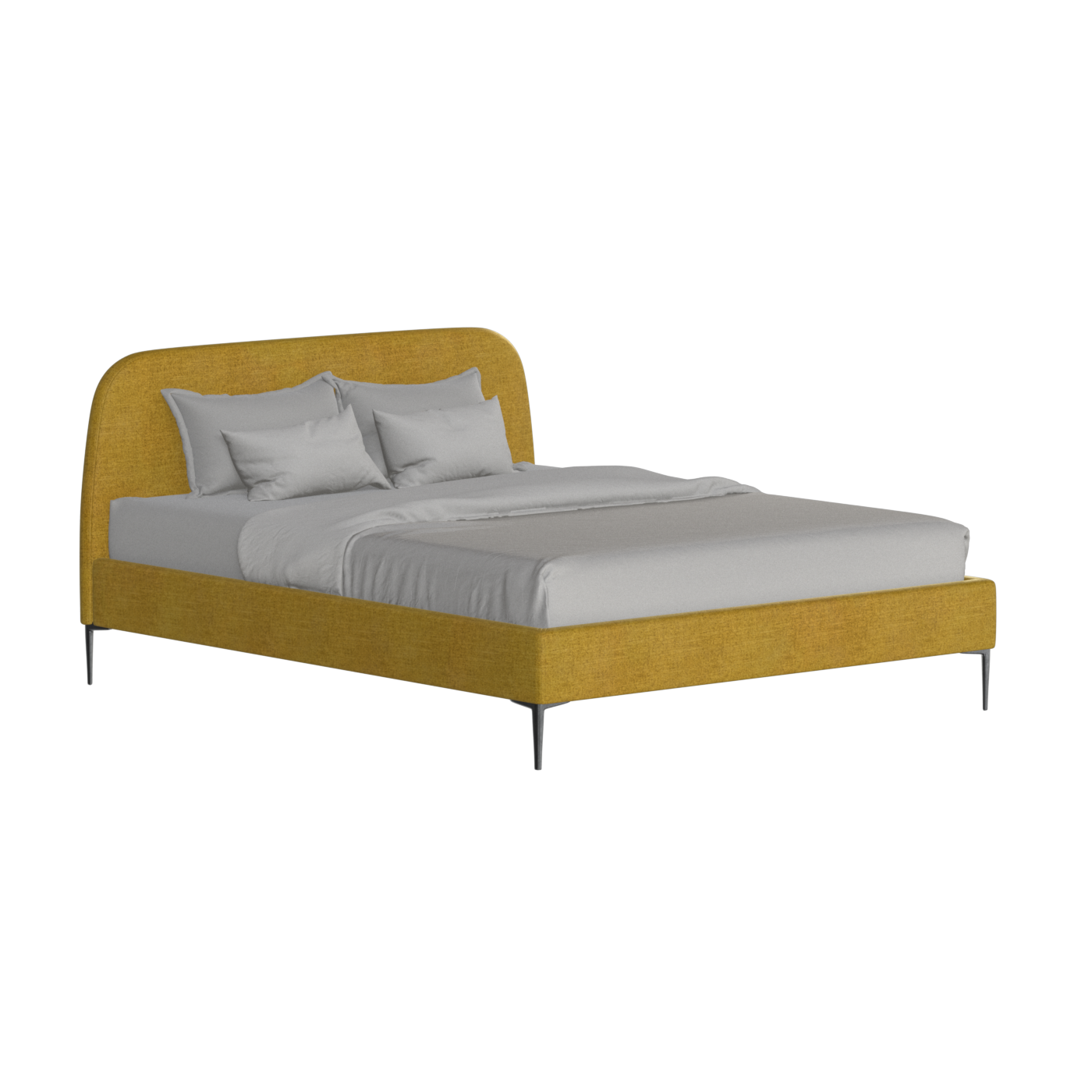 Anna Upholstered Bed with Vertical Headboard Detailing