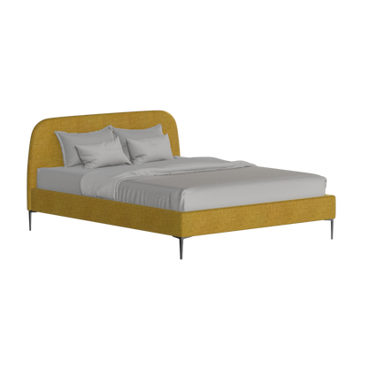 Anna Upholstered Bed with Vertical Headboard Detailing