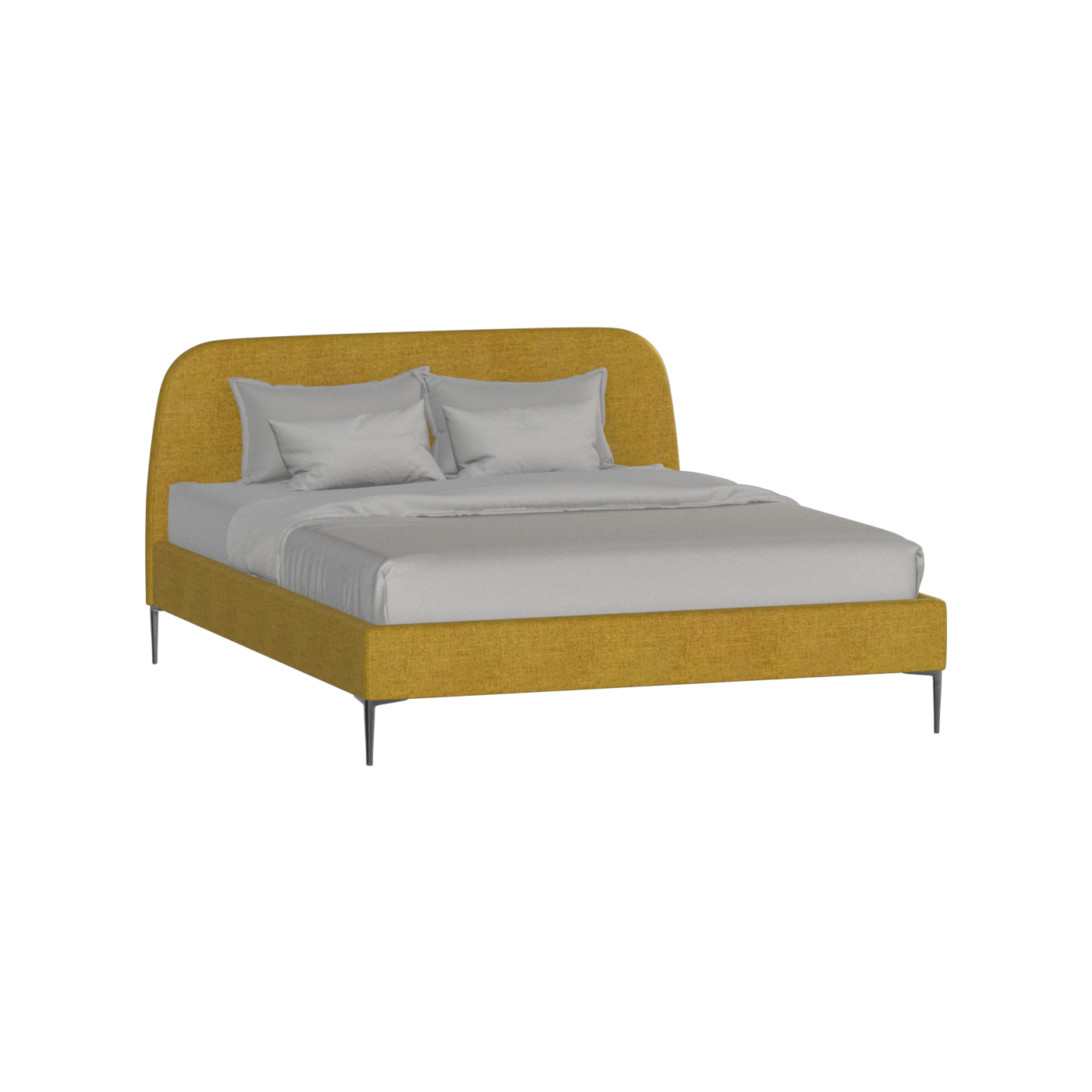 Anna Upholstered Bed with Vertical Headboard Detailing