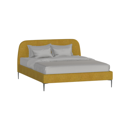 Anna Upholstered Bed with Vertical Headboard Detailing