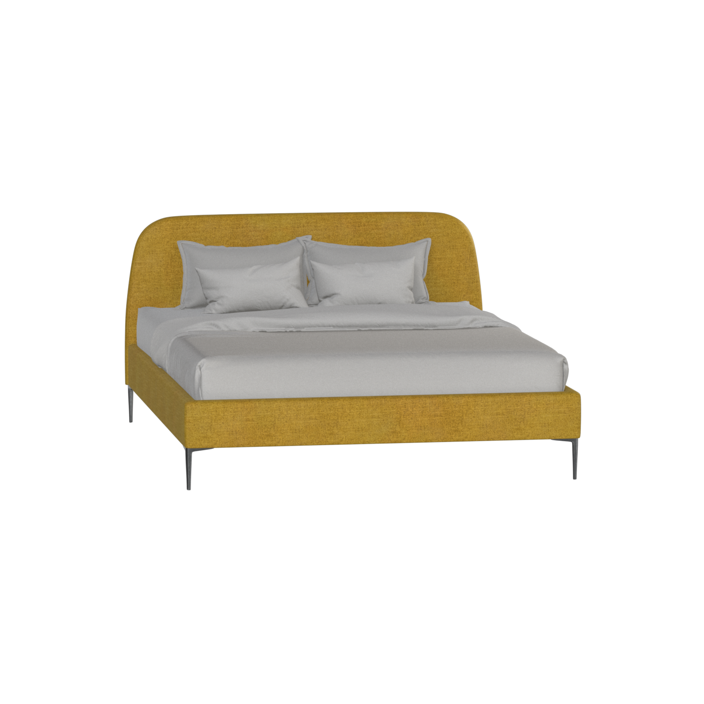 Anna Upholstered Bed with Vertical Headboard Detailing