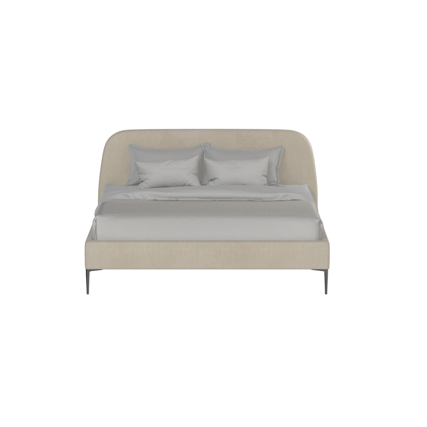 Anna Upholstered Bed with Vertical Headboard Detailing