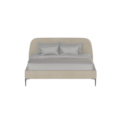 Anna Upholstered Bed with Vertical Headboard Detailing