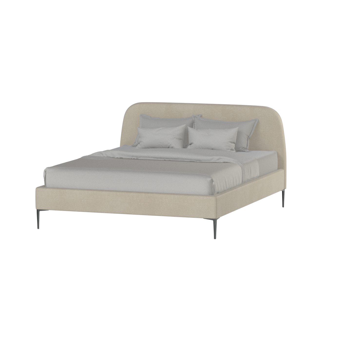 Anna Upholstered Bed with Vertical Headboard Detailing