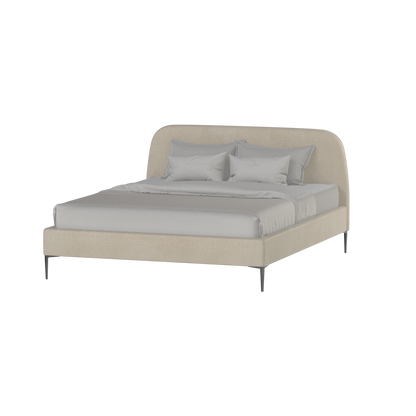 Anna Upholstered Bed with Vertical Headboard Detailing