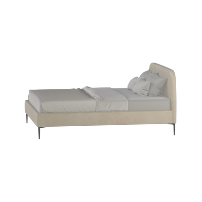 Anna Upholstered Bed with Vertical Headboard Detailing