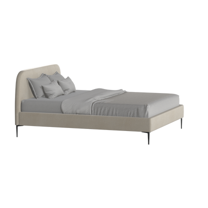 Anna Upholstered Bed with Vertical Headboard Detailing