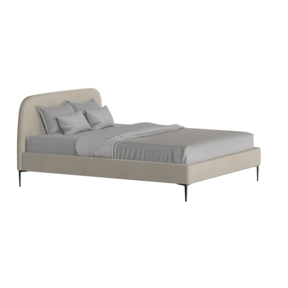 Anna Upholstered Bed with Vertical Headboard Detailing