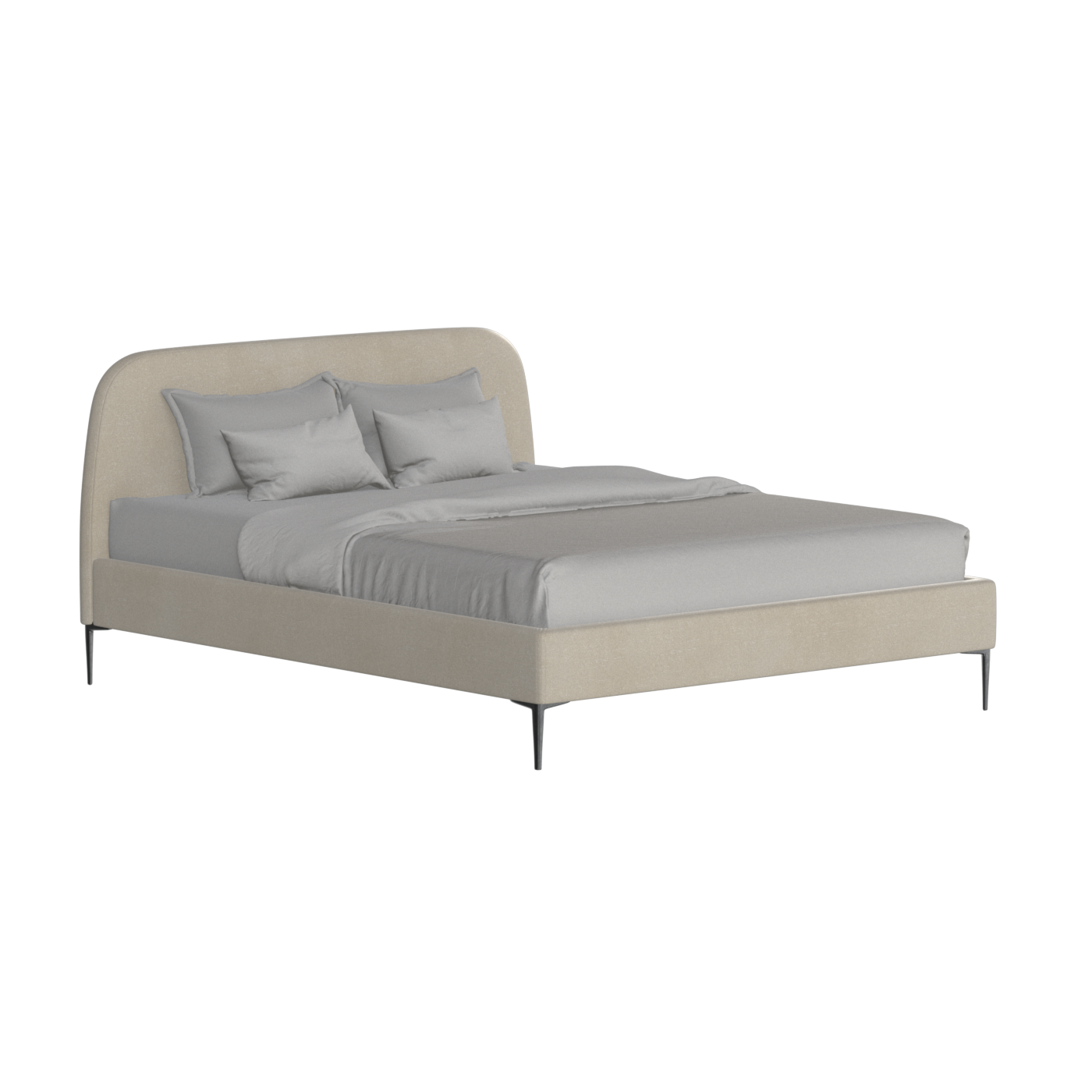 Anna Upholstered Bed with Vertical Headboard Detailing