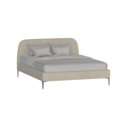 Anna Upholstered Bed with Vertical Headboard Detailing