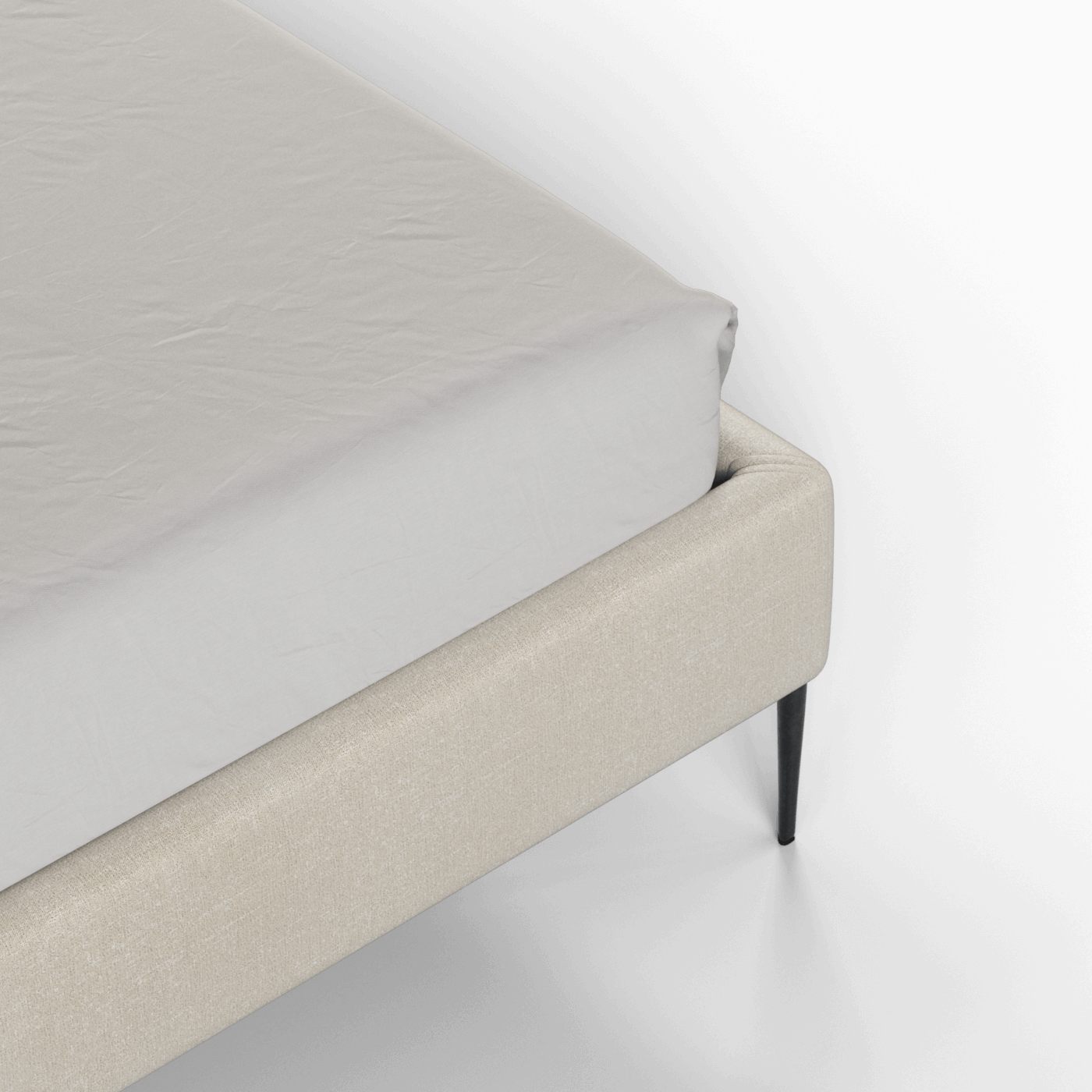 Anna Upholstered Bed with Vertical Headboard Detailing