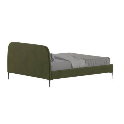 Anna Upholstered Bed with Vertical Headboard Detailing