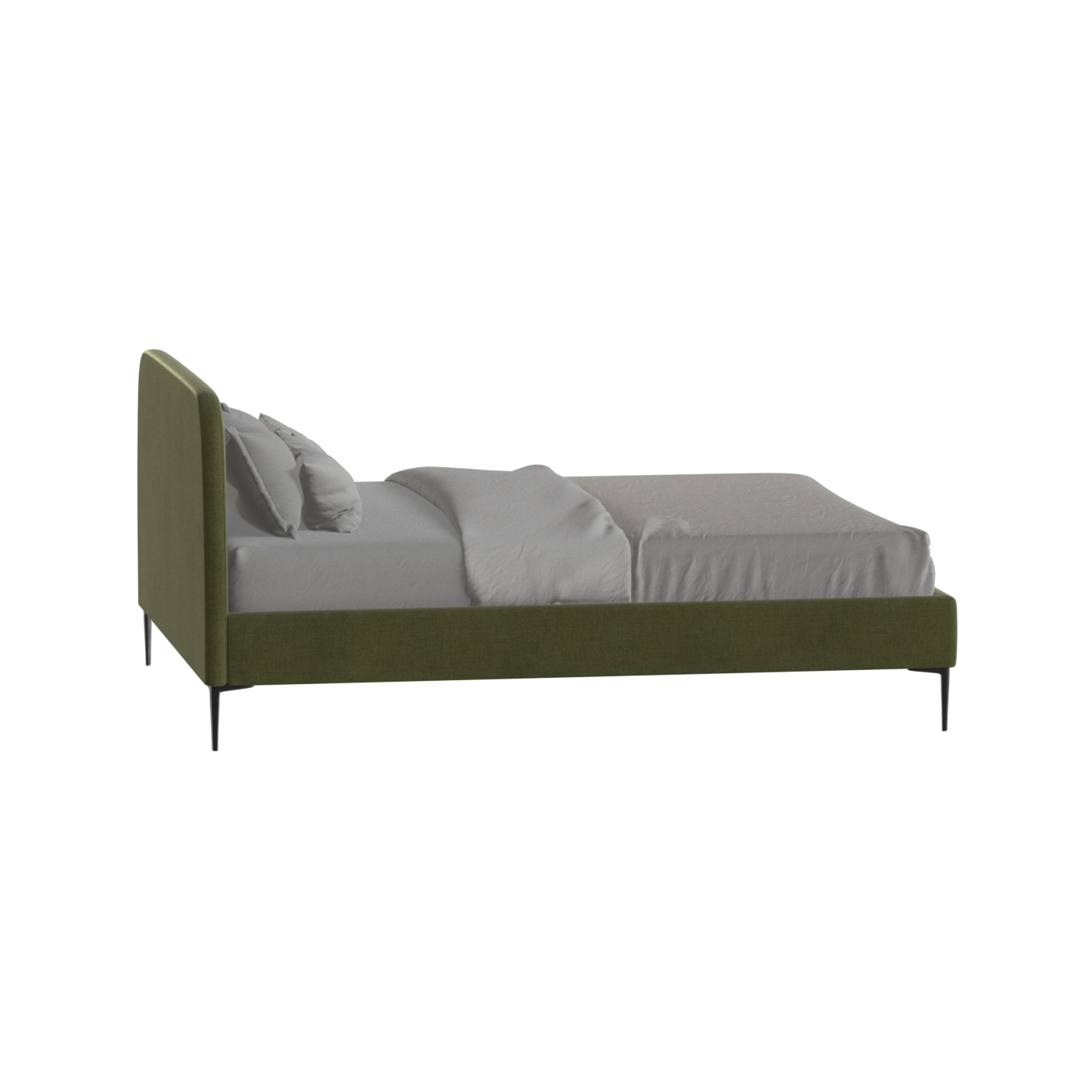 Anna Upholstered Bed with Vertical Headboard Detailing