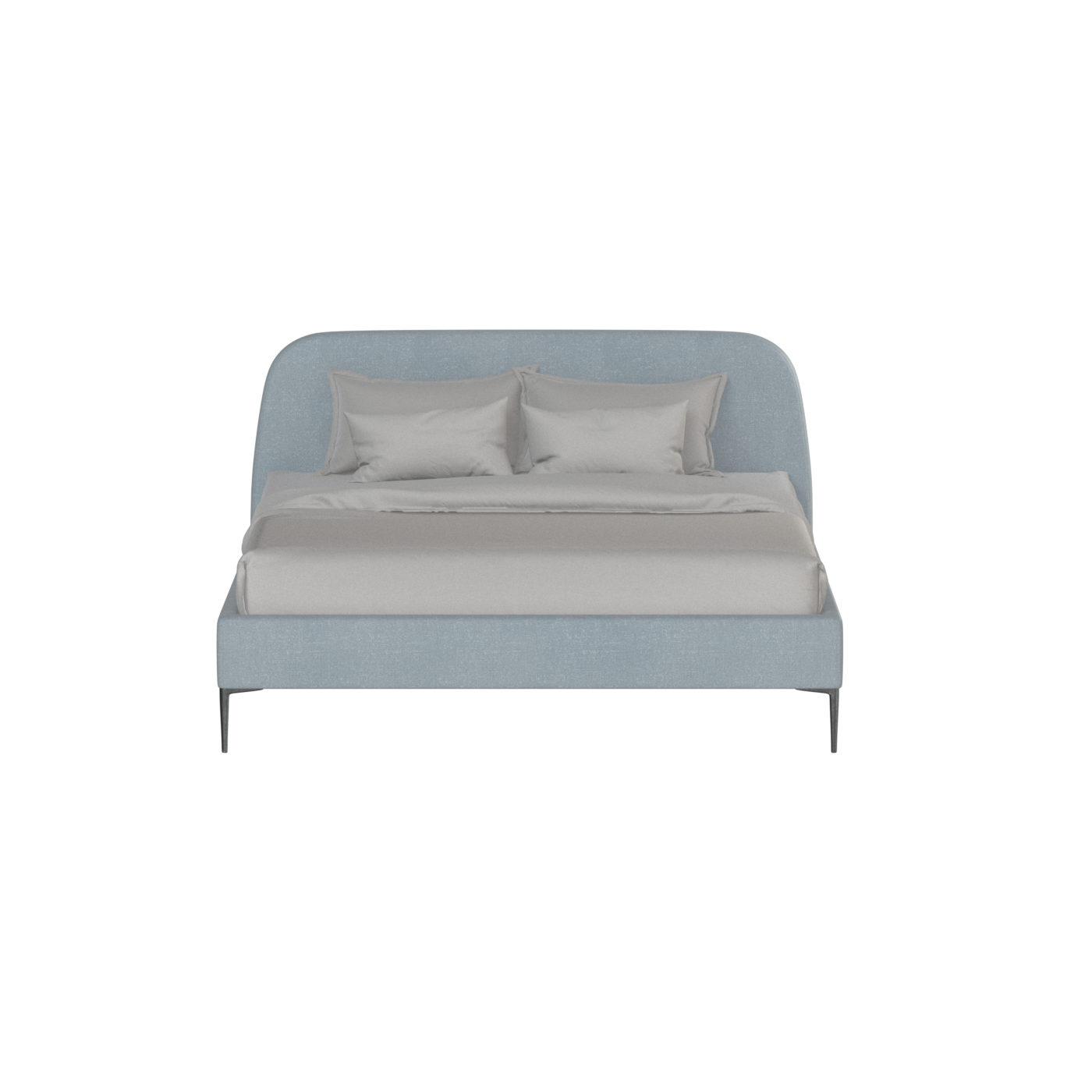 Anna Upholstered Bed with Vertical Headboard Detailing