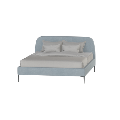 Anna Upholstered Bed with Vertical Headboard Detailing