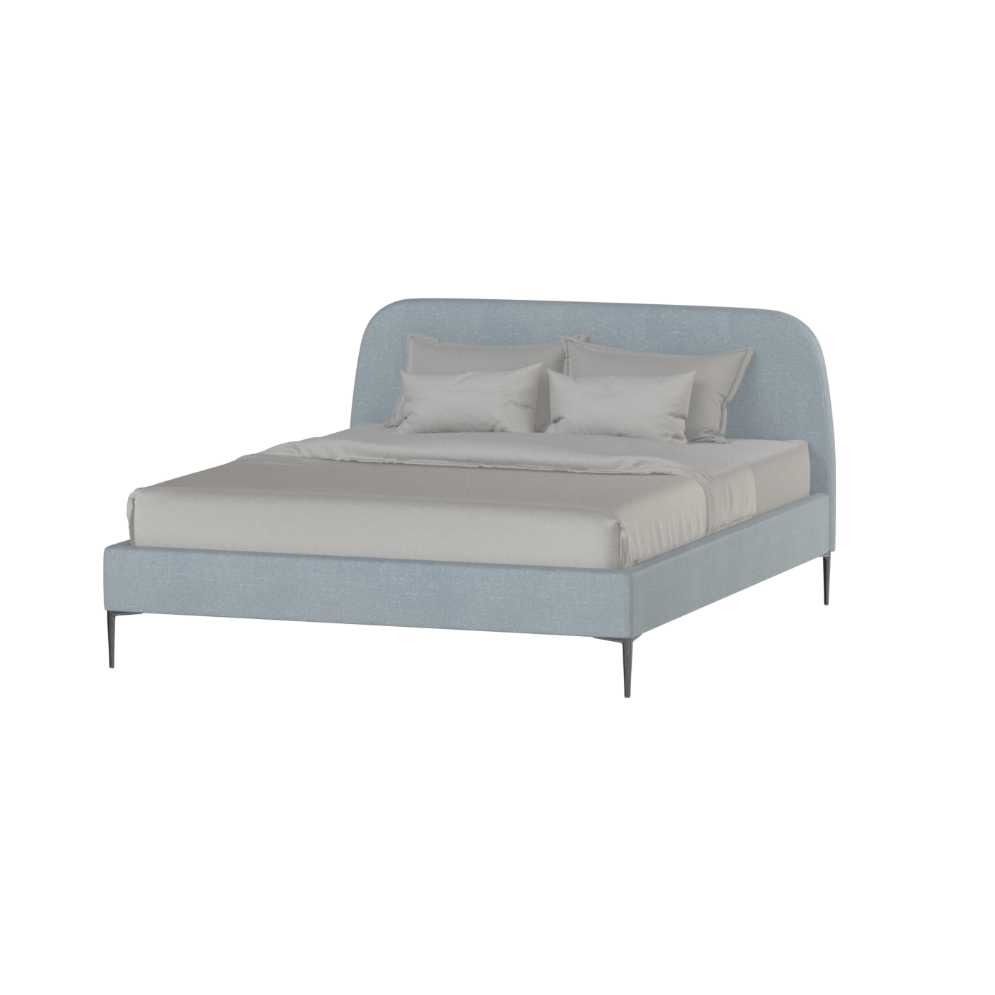 Anna Upholstered Bed with Vertical Headboard Detailing