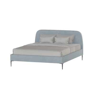 Anna Upholstered Bed with Vertical Headboard Detailing