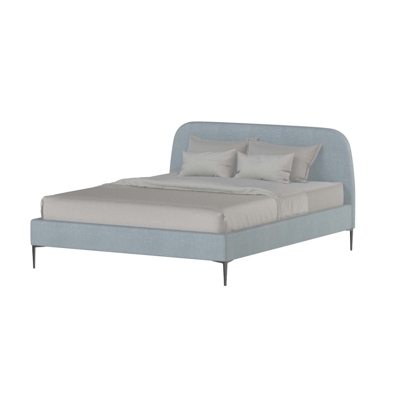 Anna Upholstered Bed with Vertical Headboard Detailing