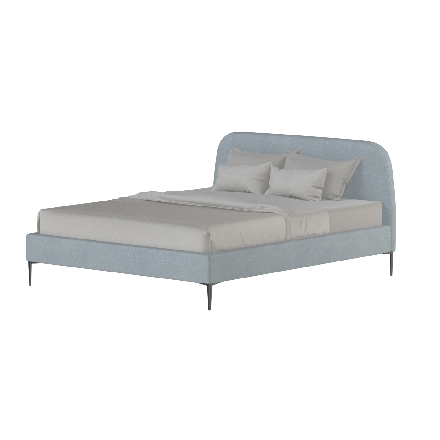 Anna Upholstered Bed with Vertical Headboard Detailing