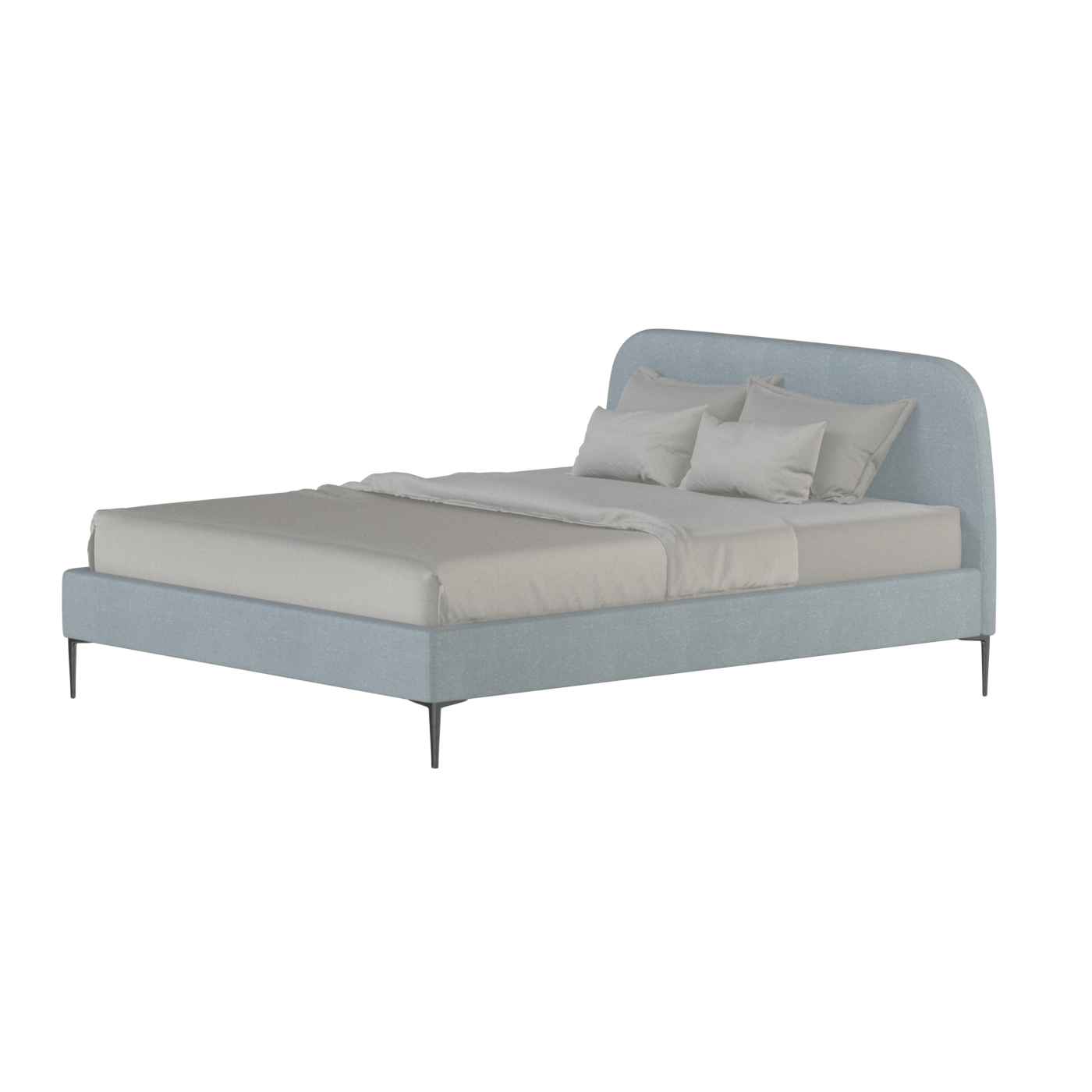 Anna Upholstered Bed with Vertical Headboard Detailing