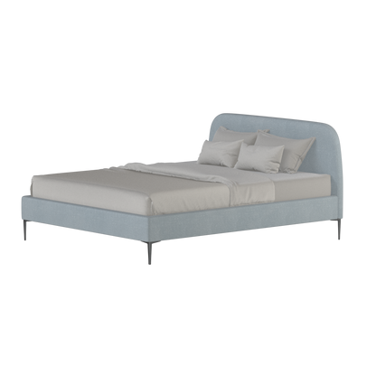 Anna Upholstered Bed with Vertical Headboard Detailing