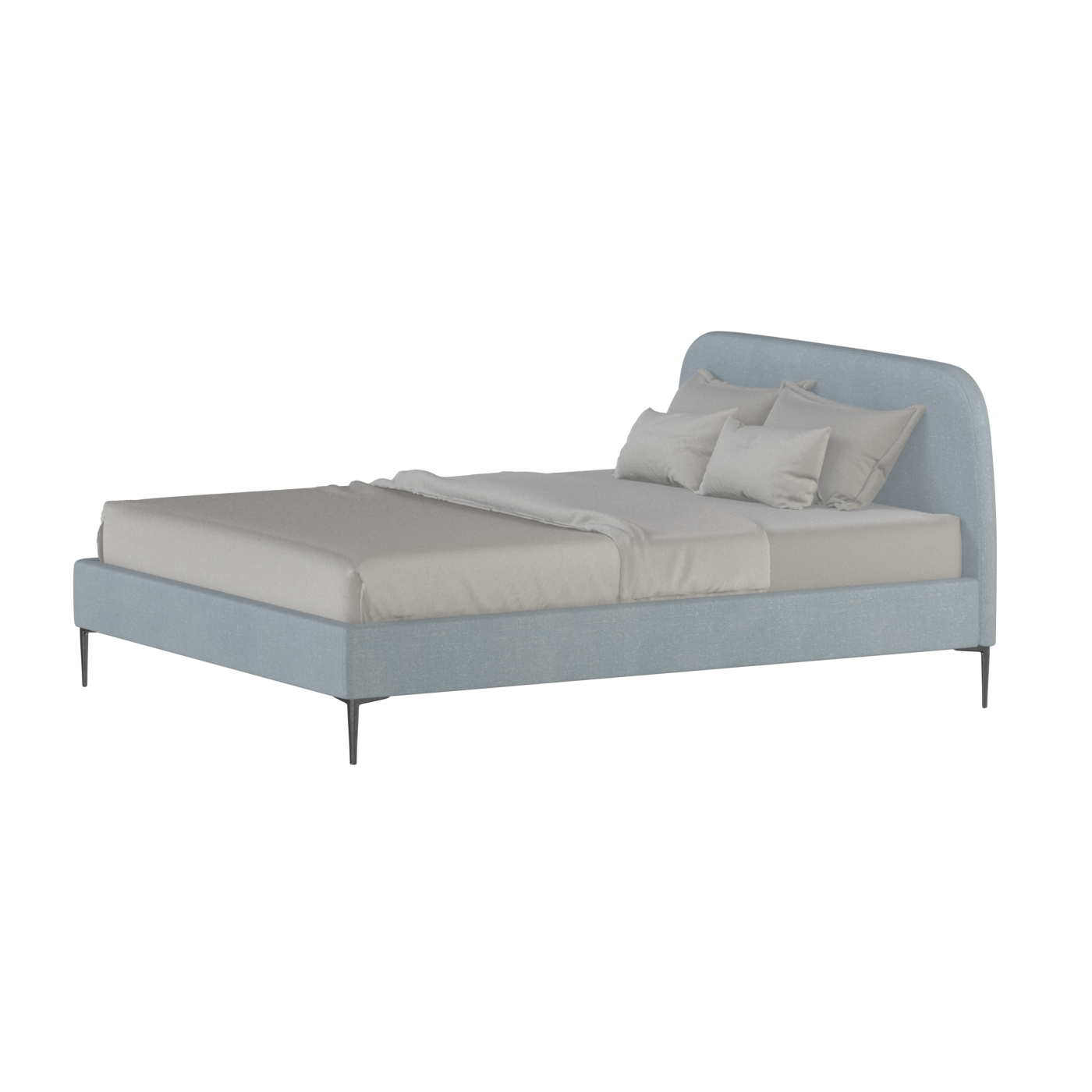 Anna Upholstered Bed with Vertical Headboard Detailing