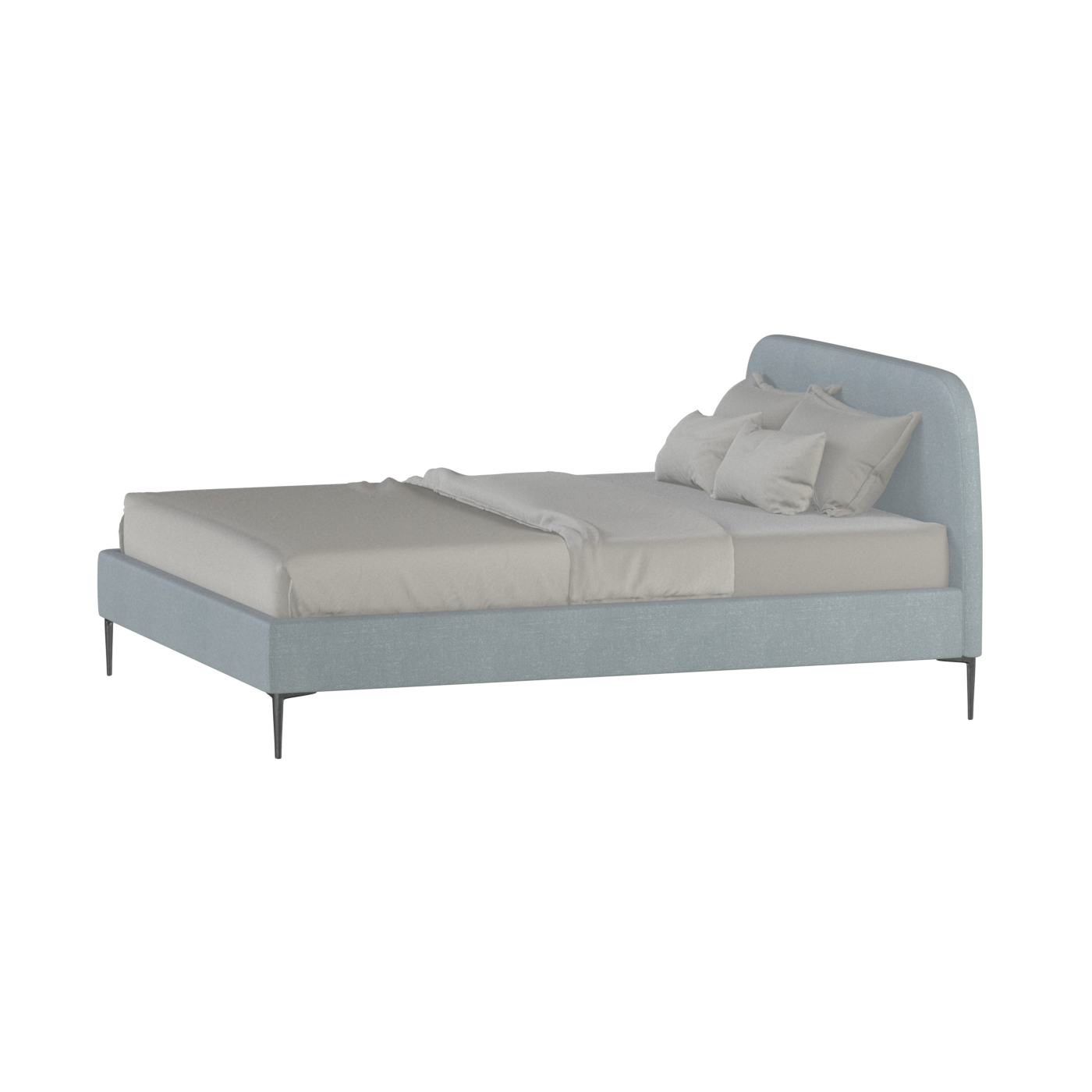 Anna Upholstered Bed with Vertical Headboard Detailing
