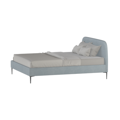 Anna Upholstered Bed with Vertical Headboard Detailing