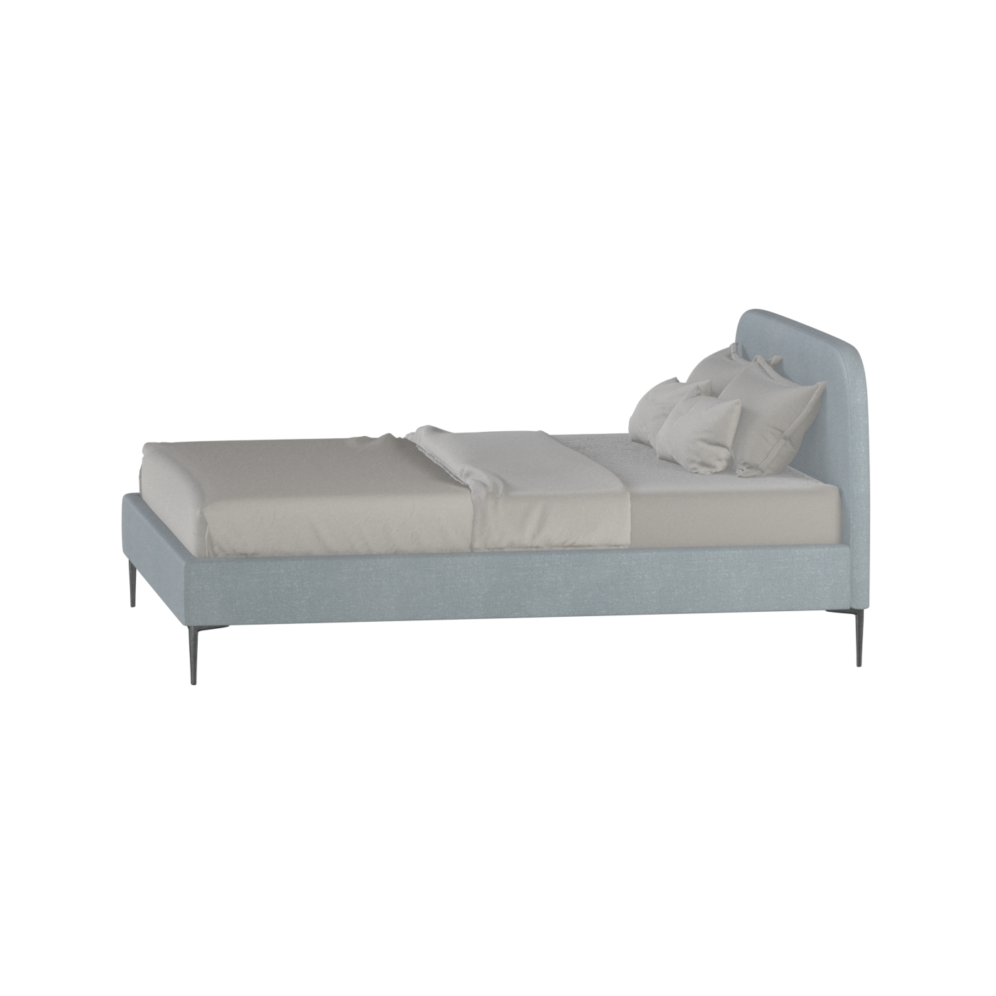 Anna Upholstered Bed with Vertical Headboard Detailing