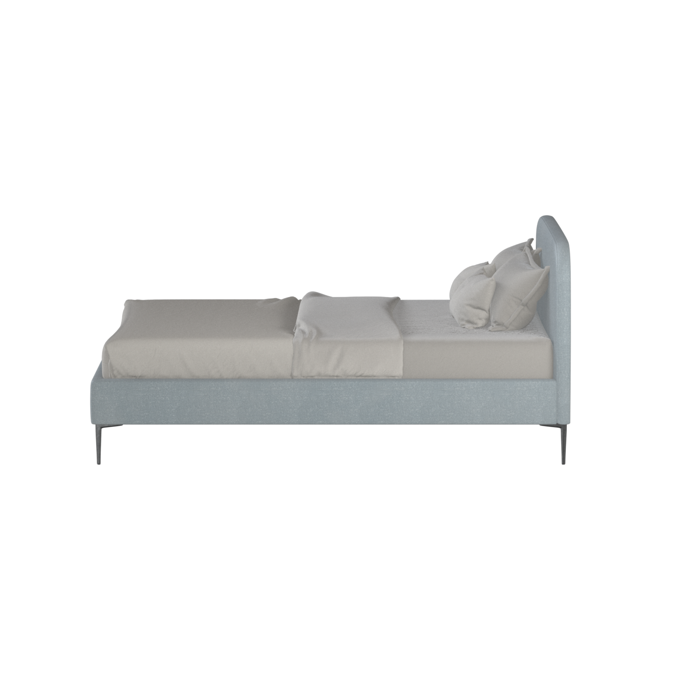 Anna Upholstered Bed with Vertical Headboard Detailing