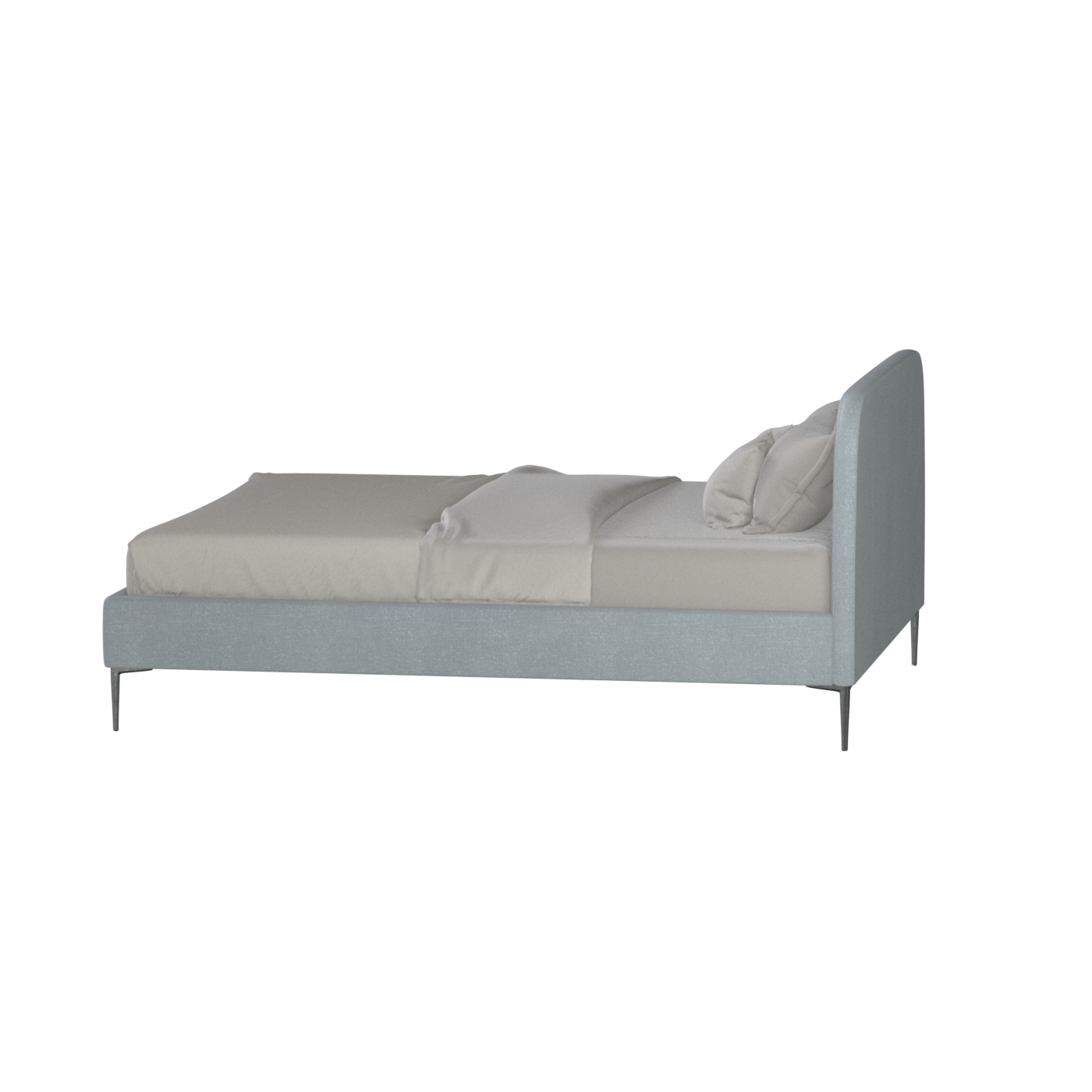 Anna Upholstered Bed with Vertical Headboard Detailing