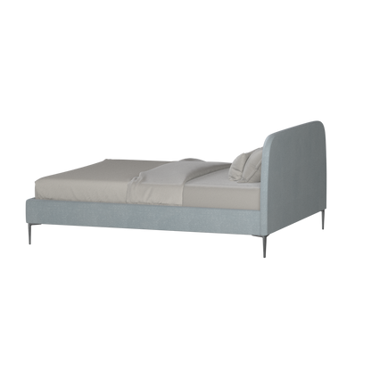 Anna Upholstered Bed with Vertical Headboard Detailing
