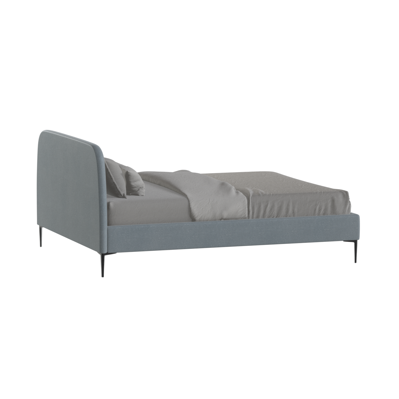 Anna Upholstered Bed with Vertical Headboard Detailing