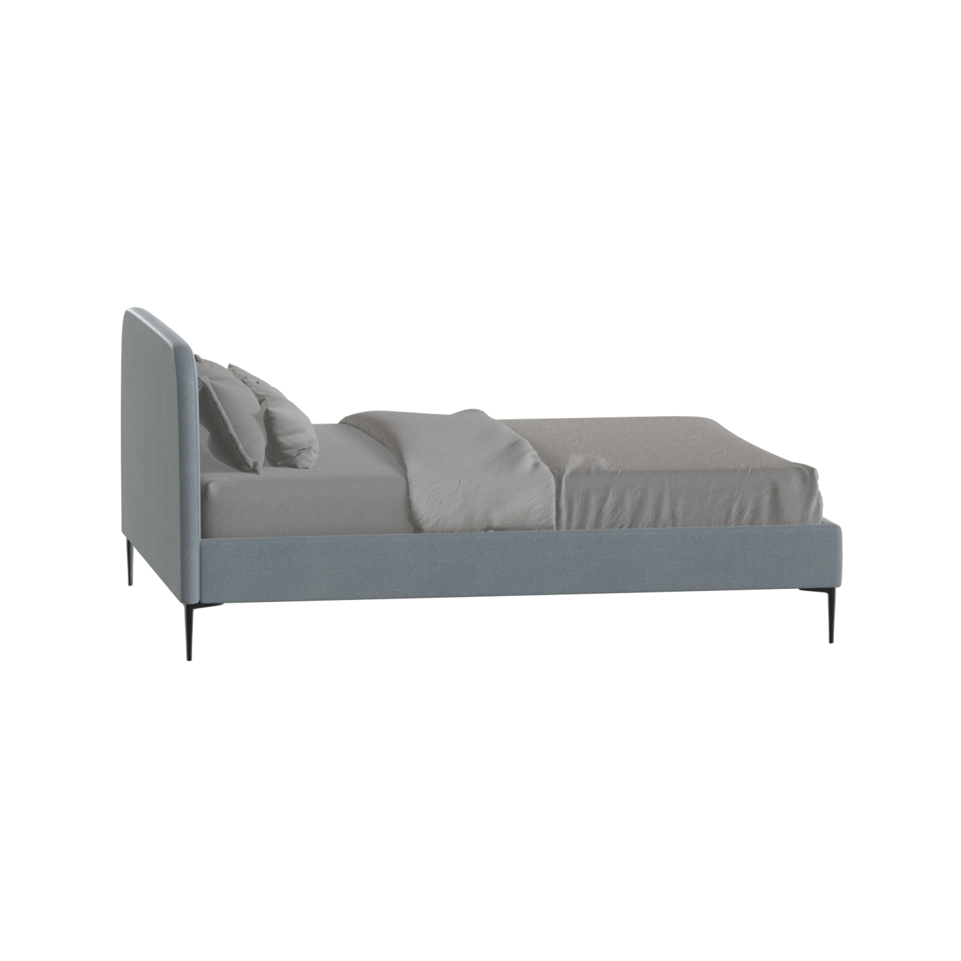 Anna Upholstered Bed with Vertical Headboard Detailing