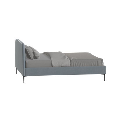 Anna Upholstered Bed with Vertical Headboard Detailing