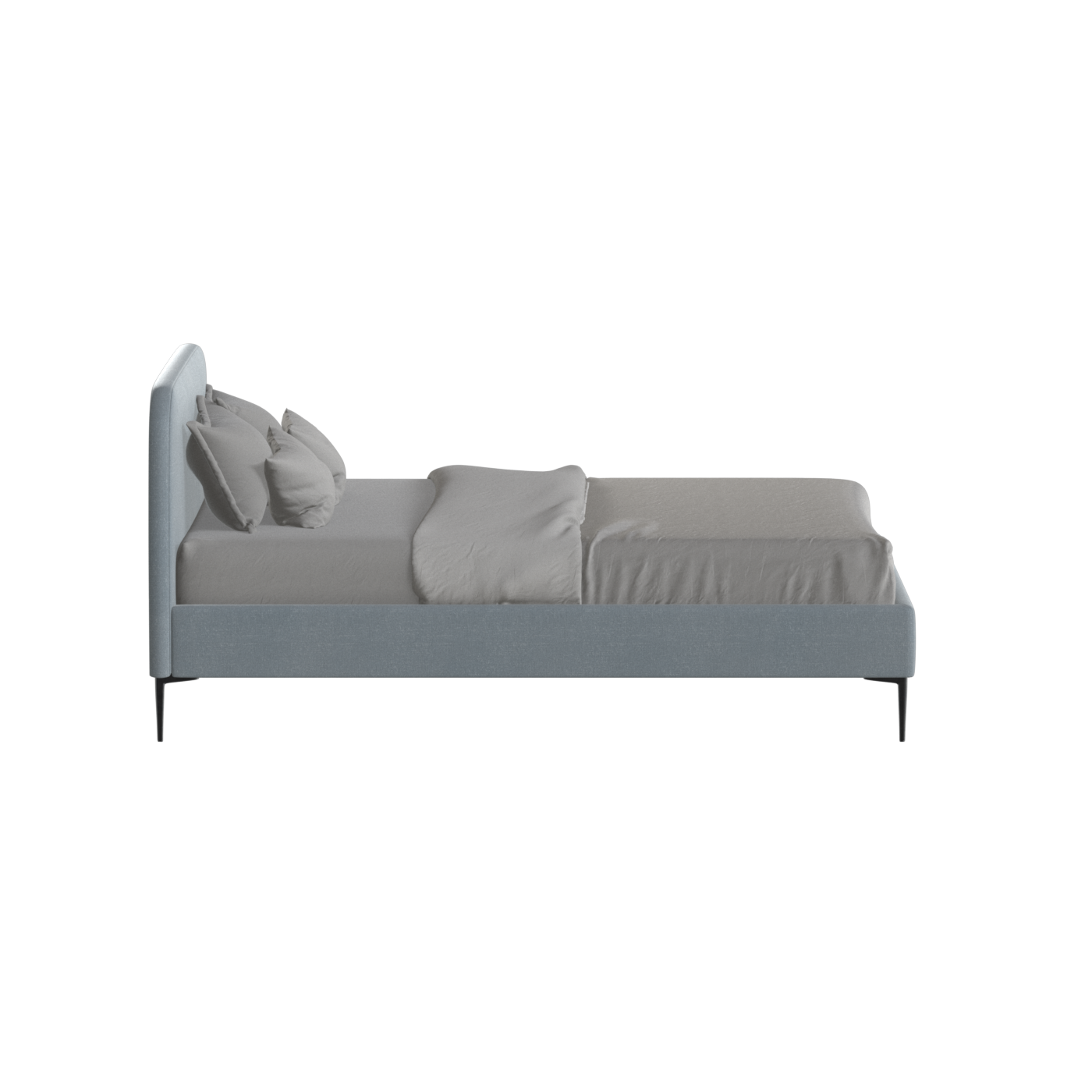 Anna Upholstered Bed with Vertical Headboard Detailing