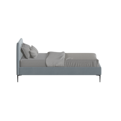 Anna Upholstered Bed with Vertical Headboard Detailing